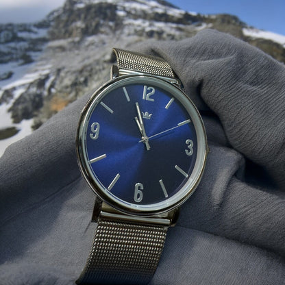 Sempre Brand Silver watch with Blue Dial